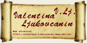 Valentina Ljukovčanin vizit kartica